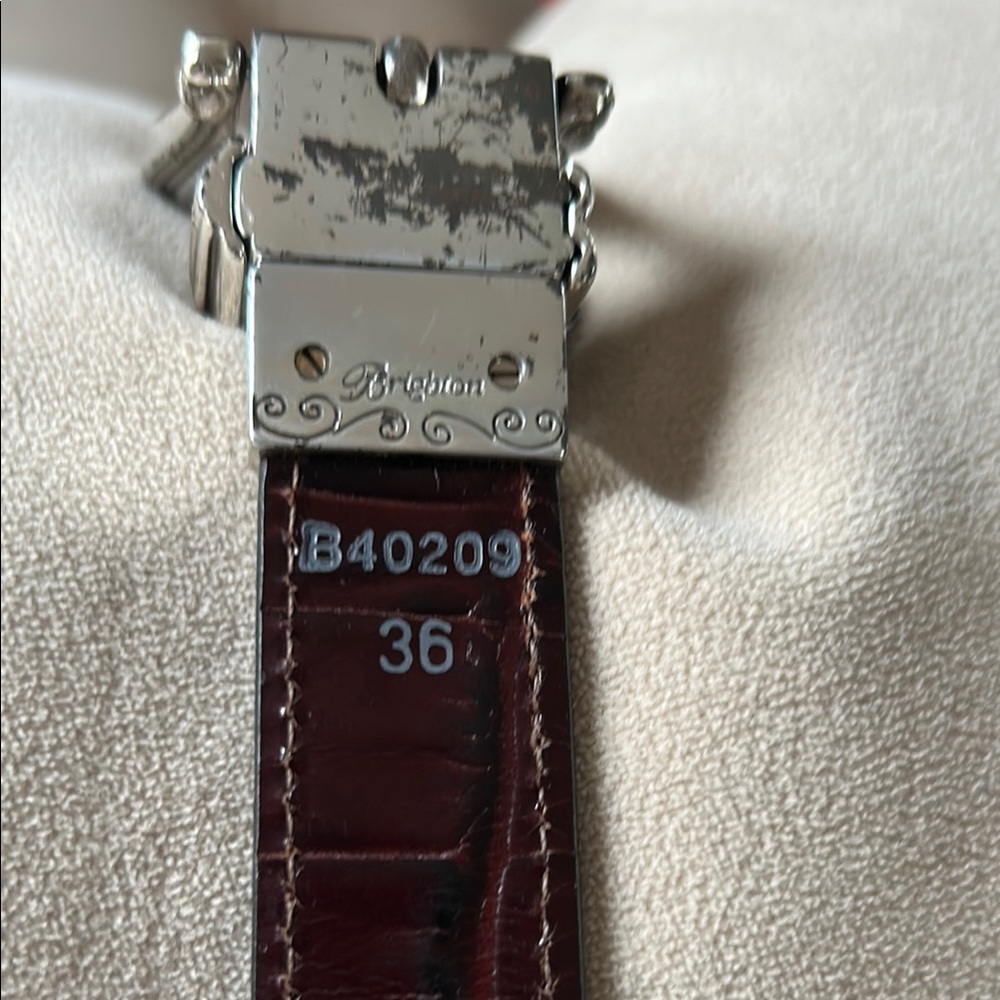 Brighton Black and Silver Ornate Belt - Picture 2 of 4